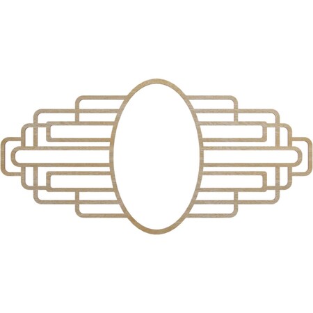 Ekena Millwork Elizabeth Wood Fretwork Pierced Ceiling Medallion, Birch, 32"W x 16"H x 8 3/4"IW x 15 1/8"IH x 3/8"T CMWP32X16X0375EBBI